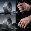 Egnaro Men’s Silicone Rings 10mm Wide 2.5mm Thick, Rubber Wedding Bands with Inner Arc Ergonomic Breathable Design, 1/4/5/7 Variety Multipack(SETJ-Black Gray Blue Gray Black Gray-Black Camo Black)