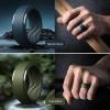 Egnaro Men’s Silicone Rings 10mm Wide 2.5mm Thick, Rubber Wedding Bands with Inner Arc Ergonomic Breathable Design, 1/4/5/7 Variety Multipack(SETN-Black Black Gray Twilight Blue Olive Green)