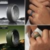 Egnaro Men’s Silicone Wedding Rings, 10.5mm x 2.8mm Thick Black Rubber Engagement Band Waterproof For Workout(SETC-Black Gray/Light Gray  Olive Green/Black  Twilight Blue/Black  Black)