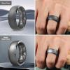 Egnaro Men’s Silicone Wedding Rings: 1/4/6/7 Multipack Rubber Wedding Bands with Inner Arc Ergonomic Breathable Design for Gym/Outdoor/Gift(SETA2-Black Black Gray Metal Black Gray Silver)