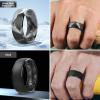Egnaro Men’s Silicone Wedding Rings: 1/4/6/7 Multipack Rubber Wedding Bands with Inner Arc Ergonomic Breathable Design for Gym/Outdoor/Gift(SETA5-Black Gray-Black Camo Black Black Gray Metal Black Gray)