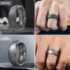 Egnaro Men’s Silicone Wedding Rings: 1/4/6/7 Multipack Rubber Wedding Bands with Inner Arc Ergonomic Breathable Design for Gym/Outdoor/Gift(SETA5-Black Gray-Black Camo Black Black Gray Metal Black Gray)