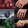 Egnaro Men’s Silicone Wedding Rings: 1/4/6/7 Multipack Rubber Wedding Bands with Inner Arc Ergonomic Breathable Design for Gym/Outdoor/Gift(SETB1-Black Light Gray Sea Blue Crimson Blue Gray Emerald Green Black Gray)