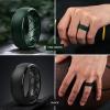 Egnaro Men’s Silicone Wedding Rings: 1/4/6/7 Multipack Rubber Wedding Bands with Inner Arc Ergonomic Breathable Design for Gym/Outdoor/Gift(SETB2-Black Gray-Black Camo Black Gray Pine Green Black)