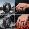 Egnaro Men’s Silicone Wedding Rings: 1/4/6/7 Multipack Rubber Wedding Bands with Inner Arc Ergonomic Breathable Design for Gym/Outdoor/Gift(SETB2-Black Gray-Black Camo Black Gray Pine Green Black)