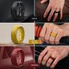 Egnaro Men’s Silicone Wedding Rings: 1/4/6/7 Multipack Rubber Wedding Bands with Inner Arc Ergonomic Breathable Design for Gym/Outdoor/Gift(SETB3-Black Muted Yellow Crimson Deep Blue Black Gray Pine Green Black)