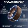 Egnaro Men’s Silicone Wedding Rings: 1/4/6/7 Multipack Rubber Wedding Bands with Inner Arc Ergonomic Breathable Design for Gym/Outdoor/Gift(SETC1-Black Black Gray Light Gray Dark Brown)