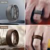 Egnaro Men’s Silicone Wedding Rings: 1/4/6/7 Multipack Rubber Wedding Bands with Inner Arc Ergonomic Breathable Design for Gym/Outdoor/Gift(SETC1-Black Black Gray Light Gray Dark Brown)