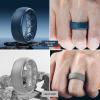 Egnaro Men’s Silicone Wedding Rings: 1/4/6/7 Multipack Rubber Wedding Bands with Inner Arc Ergonomic Breathable Design for Gym/Outdoor/Gift(SETC2-Black Light Gray Olive Green Twilight Blue)