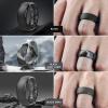 Egnaro Men’s Silicone Wedding Rings: 1/4/6/7 Multipack Rubber Wedding Bands with Inner Arc Ergonomic Breathable Design for Gym/Outdoor/Gift(SETC3-Black Black Gray Camo Black Gray Warm Brown Pine Green Midnight Blue Black)