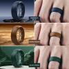 Egnaro Men’s Silicone Wedding Rings: 1/4/6/7 Multipack Rubber Wedding Bands with Inner Arc Ergonomic Breathable Design for Gym/Outdoor/Gift(SETC3-Black Black Gray Camo Black Gray Warm Brown Pine Green Midnight Blue Black)