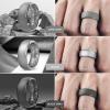 Egnaro Men’s Silicone Wedding Rings: 1/4/6/7 Multipack Rubber Wedding Bands with Inner Arc Ergonomic Breathable Design for Gym/Outdoor/Gift(SETD2-Silver Dark Gray Twilight Blue Black Purple Coffee Brown Black Gray Black)