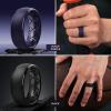 Egnaro Men’s Silicone Wedding Rings: 1/4/6/7 Multipack Rubber Wedding Bands with Inner Arc Ergonomic Breathable Design for Gym/Outdoor/Gift(SETD4-Dark Gray Twilight Blue Black Purple Black)