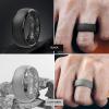 Egnaro Men’s Silicone Wedding Rings: 1/4/6/7 Multipack Rubber Wedding Bands with Inner Arc Ergonomic Breathable Design for Gym/Outdoor/Gift(SETD5-Black Black Gray Light Gray Dark Pumpkin)