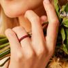 Egnaro Thin Silicone Anniversary Rings:2.5mm Wide – 2mm Thick Woven Design Statement Rubber Wedding bands Women,2-5 Variety Multipack(SETF-Crimson Light Brown Blue Jewel Black)