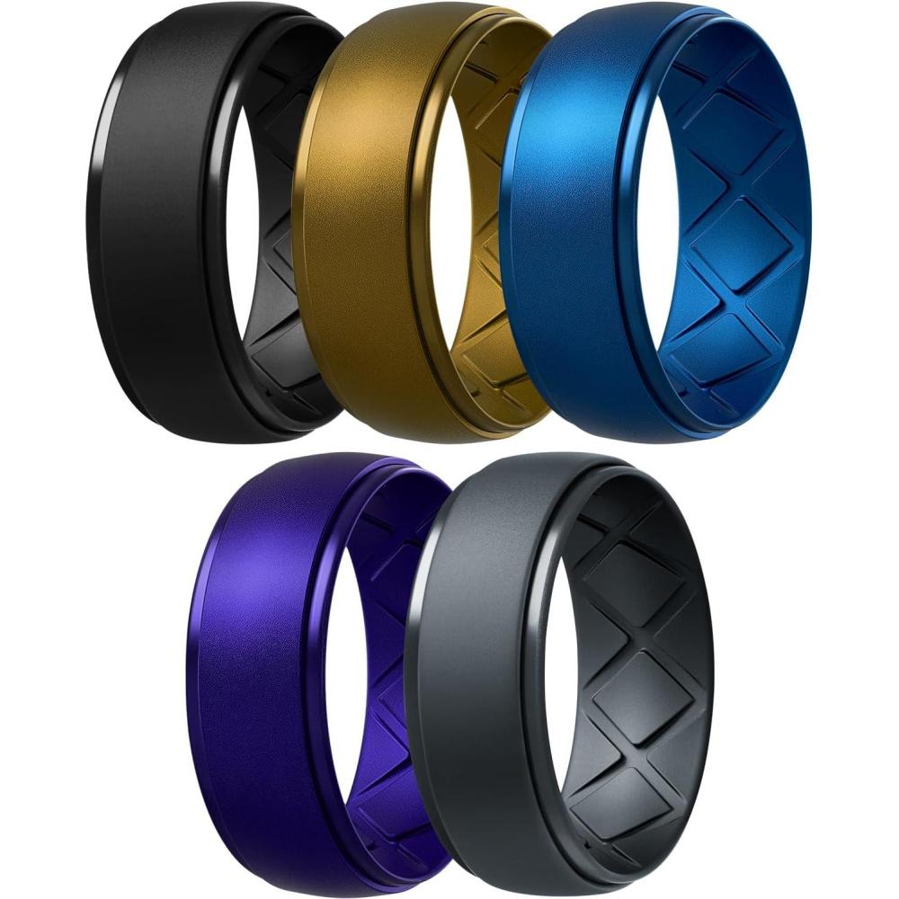Egnaro Inner Arc Ergonomic Breathable Design, Silicone Rings Mens with ...