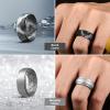 Egnaro Inner Arc Ergonomic Breathable Design, Silicone Rings Mens with Half Sizes, 1/4/5/6/7 Rubber Wedding Bands, 10mm Wide-2.5mm Thick(SETH2-Black Black Gray Black Gray-Dark Black Camo Metallic Silver)