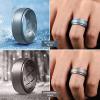 Egnaro Inner Arc Ergonomic Breathable Design, Silicone Rings Mens with Half Sizes, 1/4/5/6/7 Rubber Wedding Bands, 10mm Wide-2.5mm Thick(SETN-Metal Blue  Metal Gun  Metal Silver  Black)
