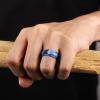 Egnaro Inner Arc Ergonomic Breathable Design, Silicone Rings Mens with Half Sizes, 1/4/5/6/7 Rubber Wedding Bands, 10mm Wide-2.5mm Thick(SETS-Navy Camo)