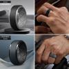 Egnaro Silicone Rings For Men, Rubber Wedding Bands For Him, 10.5mm Wide 2.8mm Thick, Breathable Design Step Edge(SETA11-Black/Light Gray  Blue Gray/Black  Dark Gray/Black  Black Gray/Light Gray)
