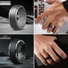 Egnaro Silicone Rings For Men, Rubber Wedding Bands For Him, 10.5mm Wide 2.8mm Thick, Breathable Design Step Edge(SETA13-Silver/Black  Dark Foliage Green/Black  Dark Silver/Light Gray  Black/Black Gray Camo)