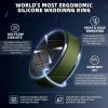 Egnaro Silicone Rings For Men, Rubber Wedding Bands For Him, 10.5mm Wide 2.8mm Thick, Breathable Design Step Edge(SETA14-Black Gray/Light Gray  Olive Green/Black  Twilight Blue/Black  Black)