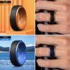 Egnaro Silicone Rings For Men, Rubber Wedding Bands For Him, 10.5mm Wide 2.8mm Thick, Breathable Design Step Edge(SETA6-Black/Orange  Black/Sky Blue  Black/Red  Black Gray  Black)
