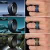Egnaro Silicone Rings For Men, Rubber Wedding Bands For Him, 10.5mm Wide 2.8mm Thick, Breathable Design Step Edge(SETB1-Black/Light Gray  Dark Silver/Light Gray  Dark Gray/Black  Navy Blue/Black  Dark Blue/Black  Olive Green/Black)