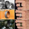 Egnaro Silicone Rings For Men, Rubber Wedding Bands For Him, 10.5mm Wide 2.8mm Thick, Breathable Design Step Edge(SETB2-White Gray/Orange  Black/Light Gray  Olive Green/Black  Dark Purple/Black  Maroon/Black  Twilight Blue/Light Gray)