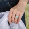 Egnaro Silicone Wedding Ring for Women,Thin and Stackble Braided Rubber Wedding Bands,No-Toxic,Skin Safe(M ( 4 Rings )-Black White Pink Sand Mint Green)