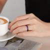 Egnaro Silicone Wedding Ring for Women,Thin and Stackble Braided Rubber Wedding Bands,No-Toxic,Skin Safe(SETN-Blcak)