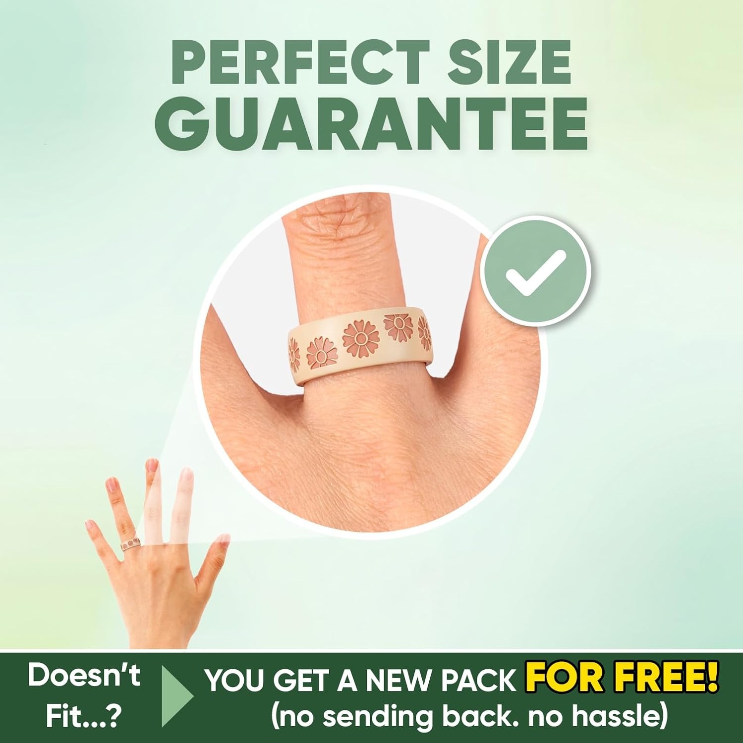 image:imageEgnaro Silicone Wedding Ring for Women Floral Engraved TwoTone Rubber Band with Breathable Inner XGrooves Hypoallergenic Engagement Ring for Her Waterproof for Workout Gym Swimming TravelSETB Sunflower Nude Orange