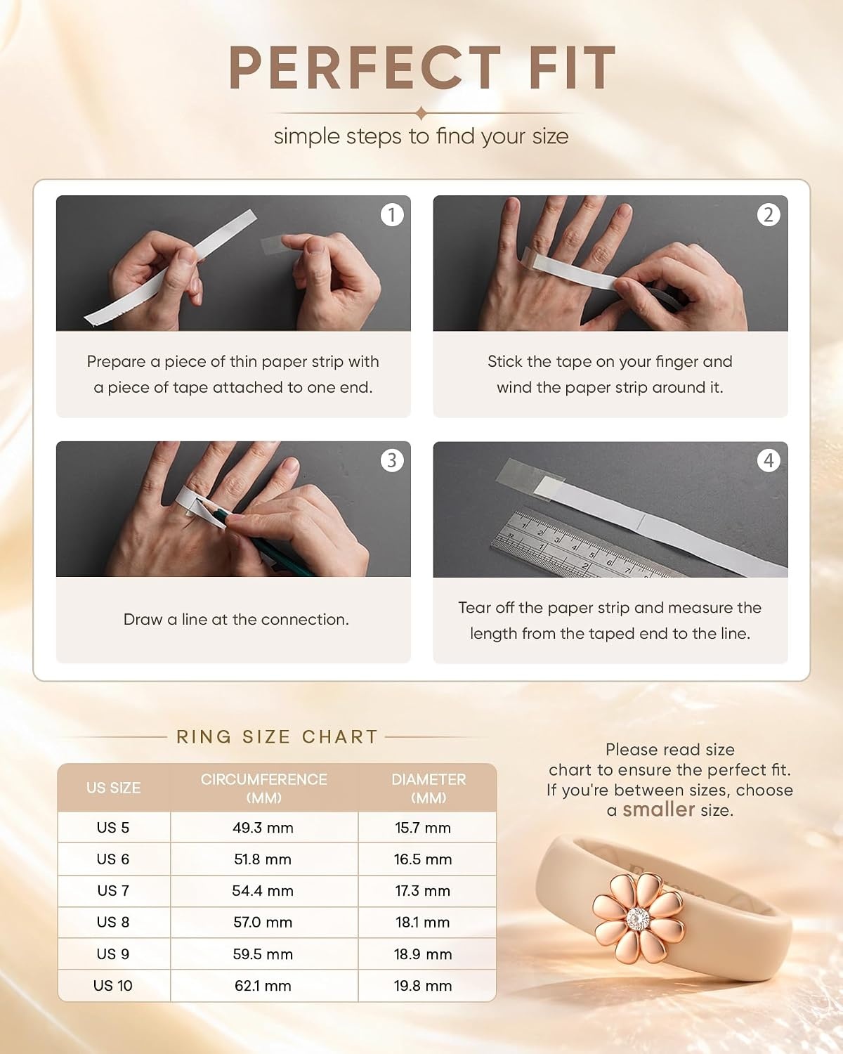 image:imageEgnaro Silicone Ring with Copper Alloy Daisy Flexible Rubber Wedding Band Women Alternative to Traditional Metal Rings Ideal for Yoga Travel Work Daily Wear Gift for HerPACK C White Metal Daisy Silver