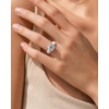 Egnaro Silicone Anniversary Ring with Stone – Cushion Cut Cubic Zirconia Solitaire Ring for Women, Flexible Rubber Wedding Band For Work Travel Daily Wear – Patented Design(SETC-White / Silver)