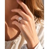 Egnaro Silicone Engagement Ring with Stone – Radiant Cut Cubic Zirconia Solitaire Ring for Women, Flexible Rubber Wedding Band For Work Travel Daily Wear – Patented Design(SETA-Nude / Rose Gold)