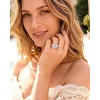 Egnaro Silicone Engagement Ring with Stone – Radiant Cut Cubic Zirconia Solitaire Ring for Women, Flexible Rubber Wedding Band For Work Travel Daily Wear – Patented Design(SETC-White / Silver)