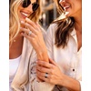 Egnaro Silicone Promise Ring with Stone – Oval Cut Cubic Zirconia Solitaire Ring For Women, Flexible Rubber Wedding Band With Gift Box For Work Travel Daily Wear(SETC-White / Silver)