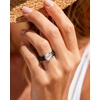Egnaro Silicone Promise Ring with Stone – Oval Cut Cubic Zirconia Solitaire Ring For Women, Flexible Rubber Wedding Band With Gift Box For Work Travel Daily Wear(SETB-Black / Rose Gold)