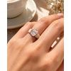Egnaro Silicone Promise Ring with Stone – Oval Cut Cubic Zirconia Solitaire Ring For Women, Flexible Rubber Wedding Band With Gift Box For Work Travel Daily Wear(SETA-Nude / Rose Gold)
