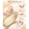 Egnaro Silicone Ring with Copper Alloy Butterfly, Flexible Rubber Wedding Band Women, Alternative to Traditional Metal Rings, Ideal for Yoga, Travel, Work, Daily Wear, Gift for Her(PACK A: Nude / Metal Butterfly – Rose Gold)
