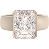 Egnaro Silicone Engagement Ring with Stone – Radiant Cut Cubic Zirconia Solitaire Ring for Women, Flexible Rubber Wedding Band For Work Travel Daily Wear – Patented Design(SETA-Nude / Rose Gold)