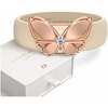 Egnaro Silicone Ring with Copper Alloy Butterfly, Flexible Rubber Wedding Band Women, Alternative to Traditional Metal Rings, Ideal for Yoga, Travel, Work, Daily Wear, Gift for Her(PACK A: Nude / Metal Butterfly – Rose Gold)