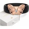 Egnaro Silicone Ring with Copper Alloy Butterfly, Flexible Rubber Wedding Band Women, Alternative to Traditional Metal Rings, Ideal for Yoga, Travel, Work, Daily Wear, Gift for Her(PACK B: Black / Metal Butterfly – Rose Gold)